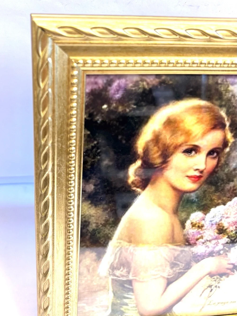 Vintage Style Gold Frame Lawrence Home 5 x 7 Easel Back F571011